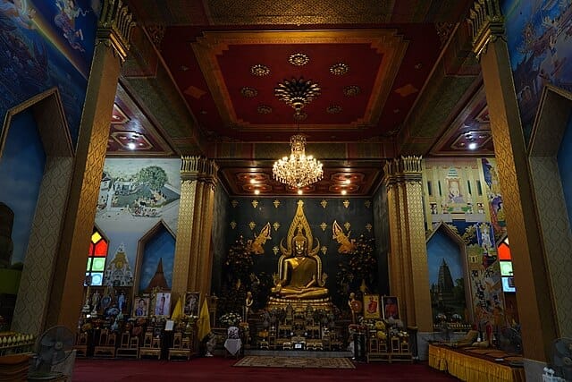 inside thai monastery bodh gaya